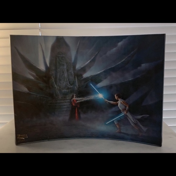 Star Wars Rey’s Awakening Curved Acrylic Print Thomas Kinkade - Picture 2 of 7